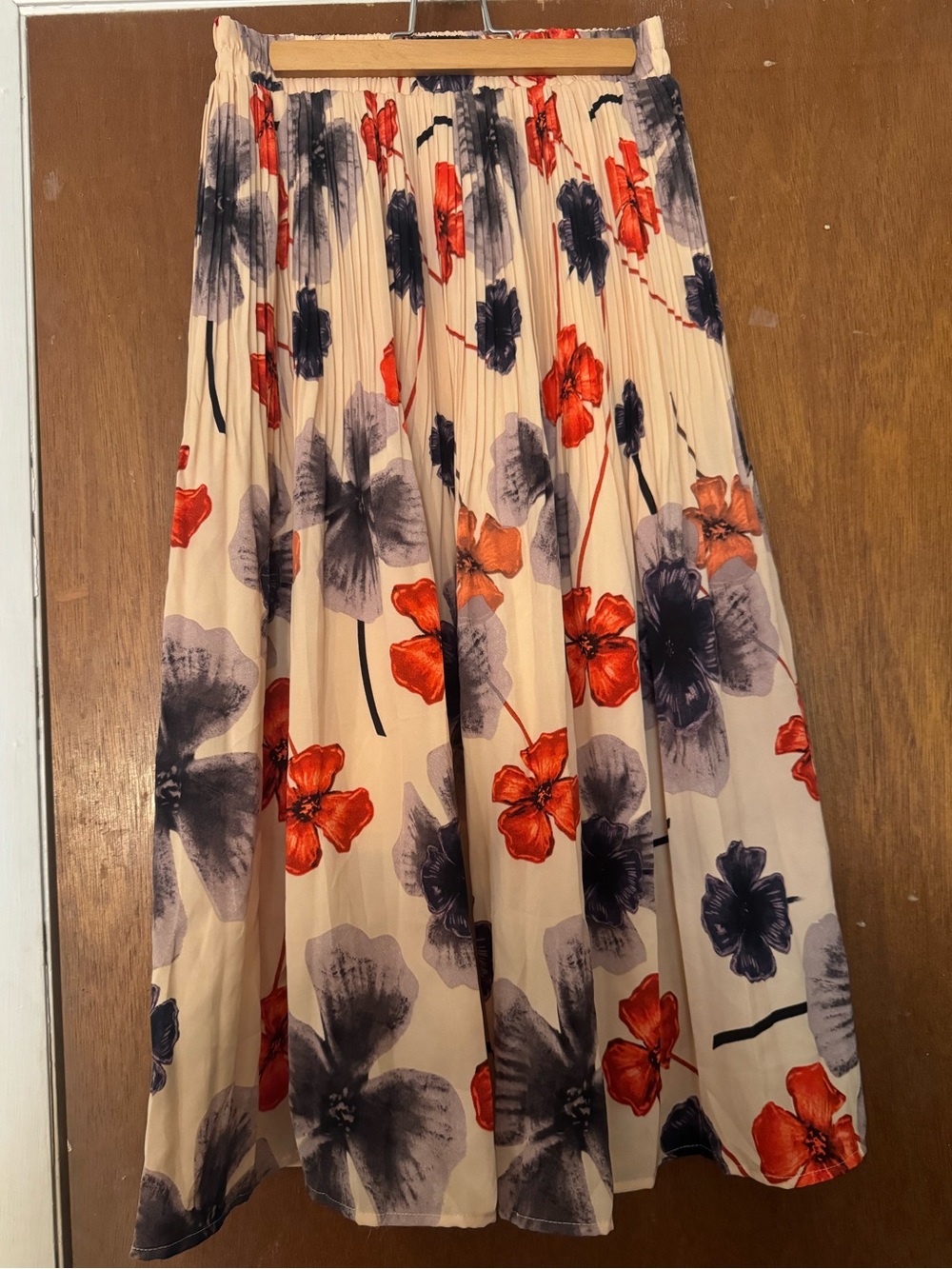 Floral Midi Skirt with Flowers